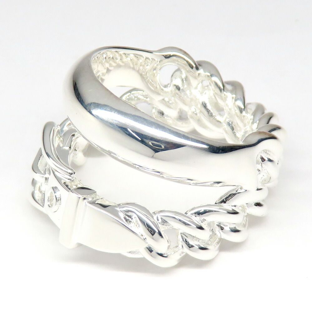 Hermes Ring Boucle Series Inflexible 53 Silver — view 2