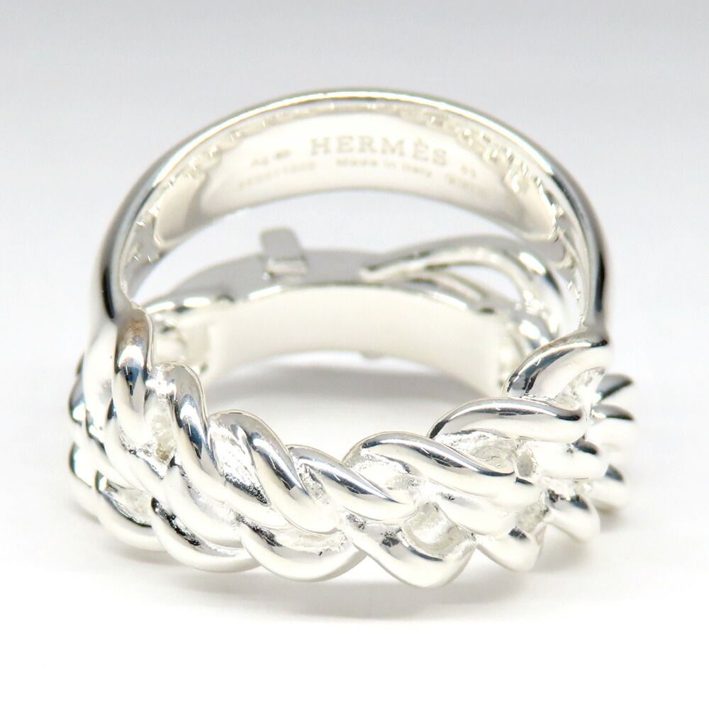 Hermes Ring Boucle Series Inflexible 53 Silver — view 3
