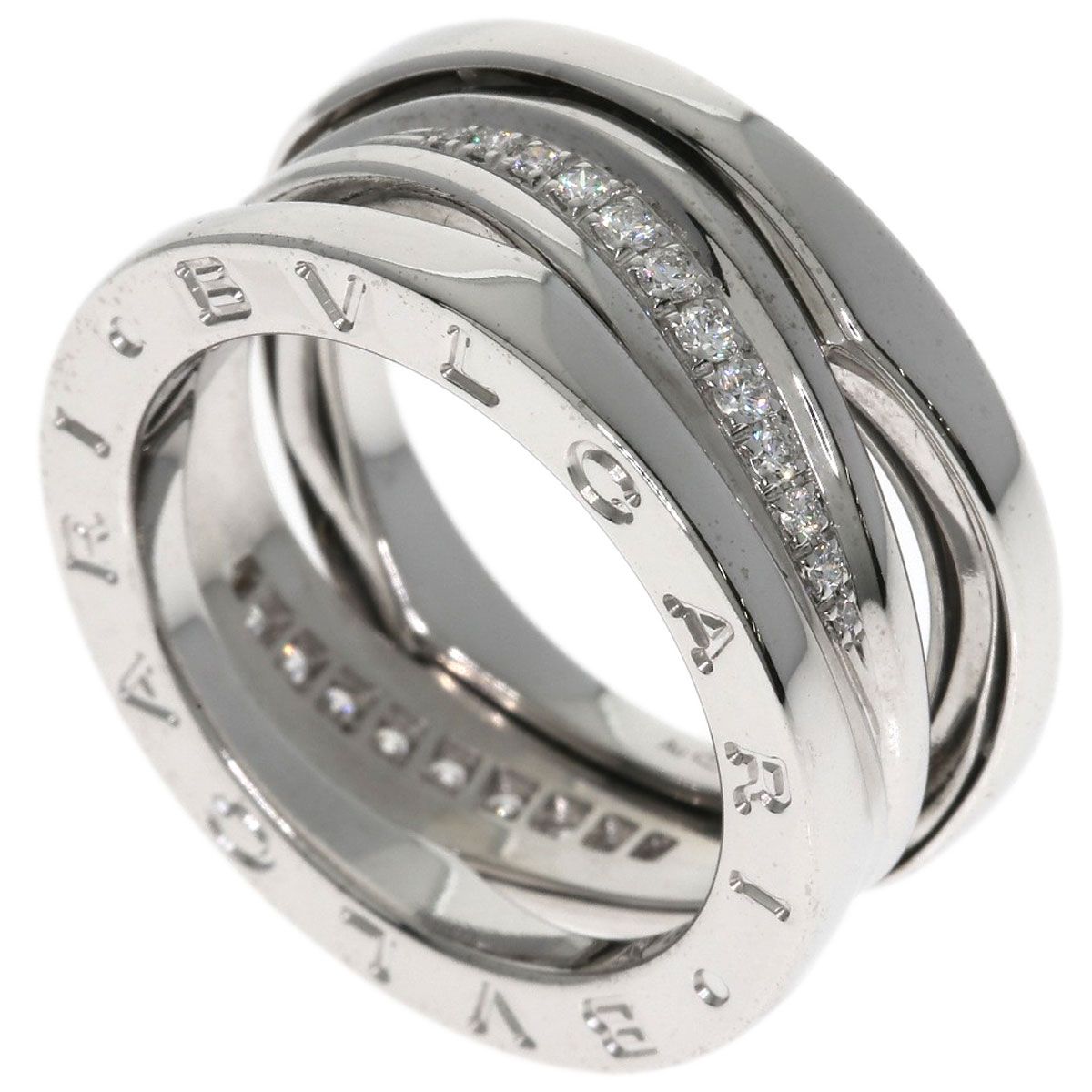 Bvlgari B-zero One Legend Diamond 51 Ring 18k White Gold