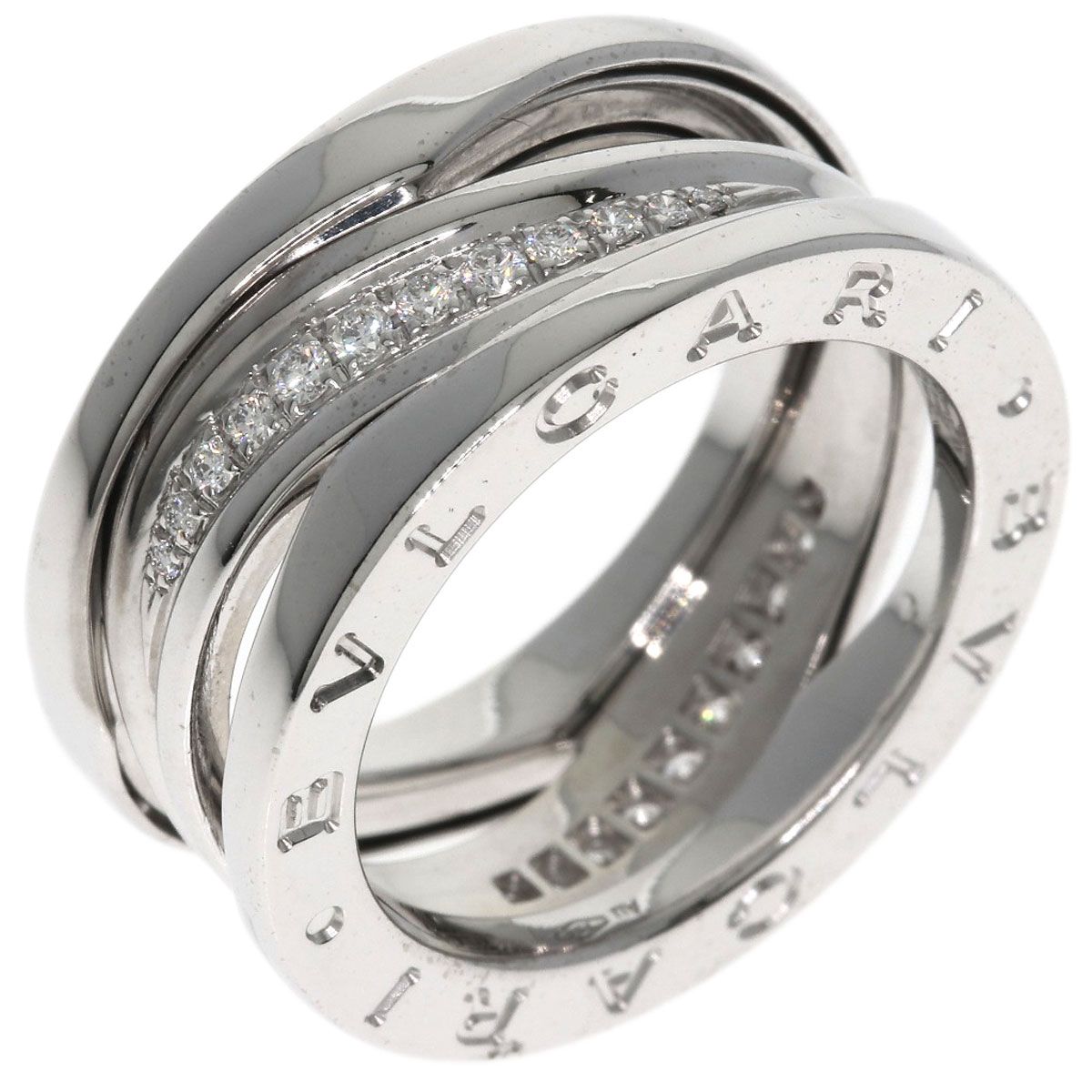 Bvlgari B-zero One Legend Diamond 51 Ring 18k White Gold — view 2