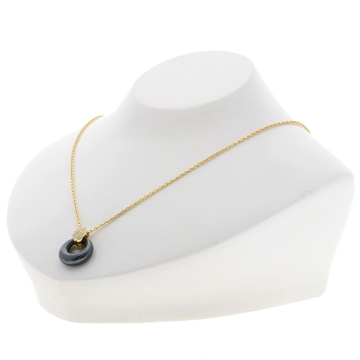 Van Cleef & Arpels Angelic Diamond Hematite Necklace 18k Yellow Gold — view 6
