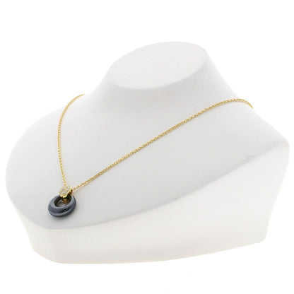 Van Cleef & Arpels Angelic Diamond Hematite Necklace 18k Yellow Gold — view 6