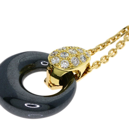 Van Cleef & Arpels Angelic Diamond Hematite Necklace 18k Yellow Gold — view 8