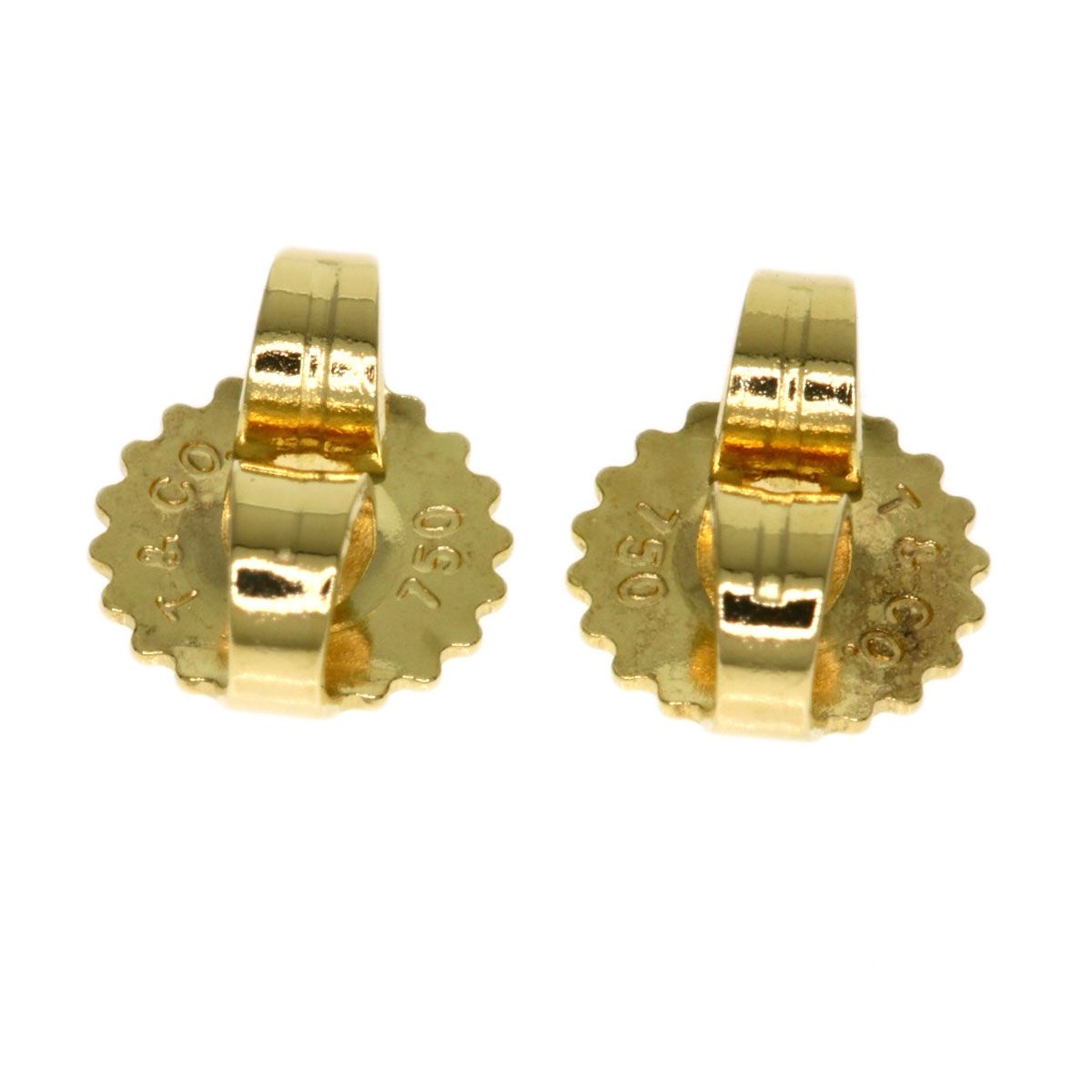 Tiffany & Co Cross Stitch Diamond Earrings 18k Yellow Gold — view 3