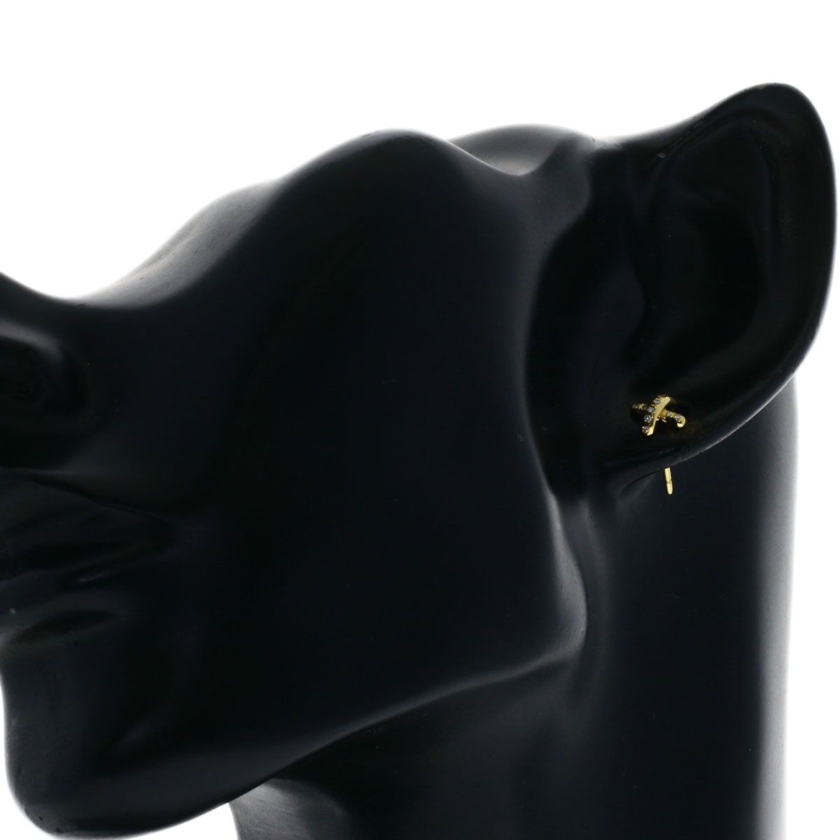 Tiffany & Co Cross Stitch Diamond Earrings 18k Yellow Gold — view 4