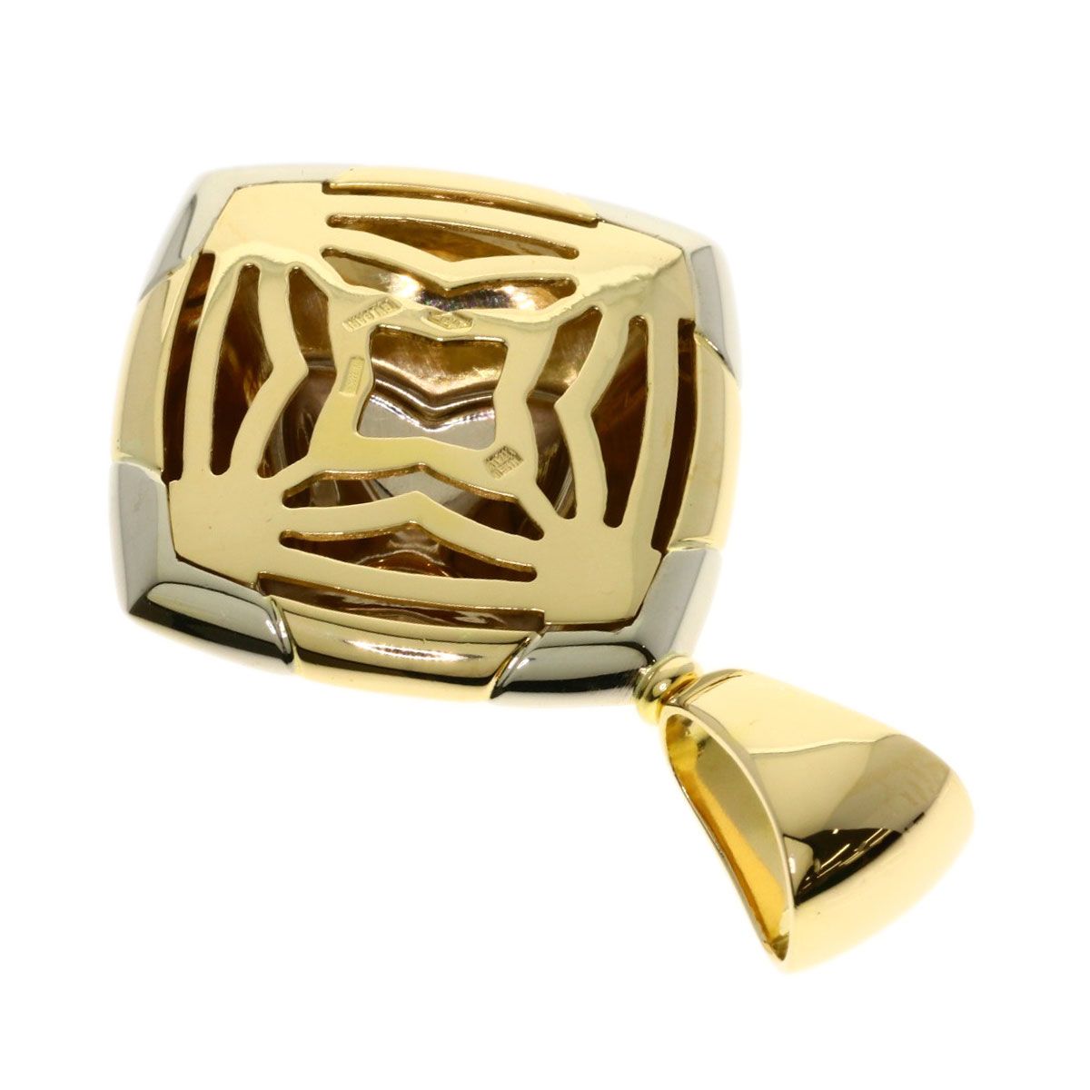 Bvlgari Piramide Pendant Top 18k Yellow Gold 18k White — view 2