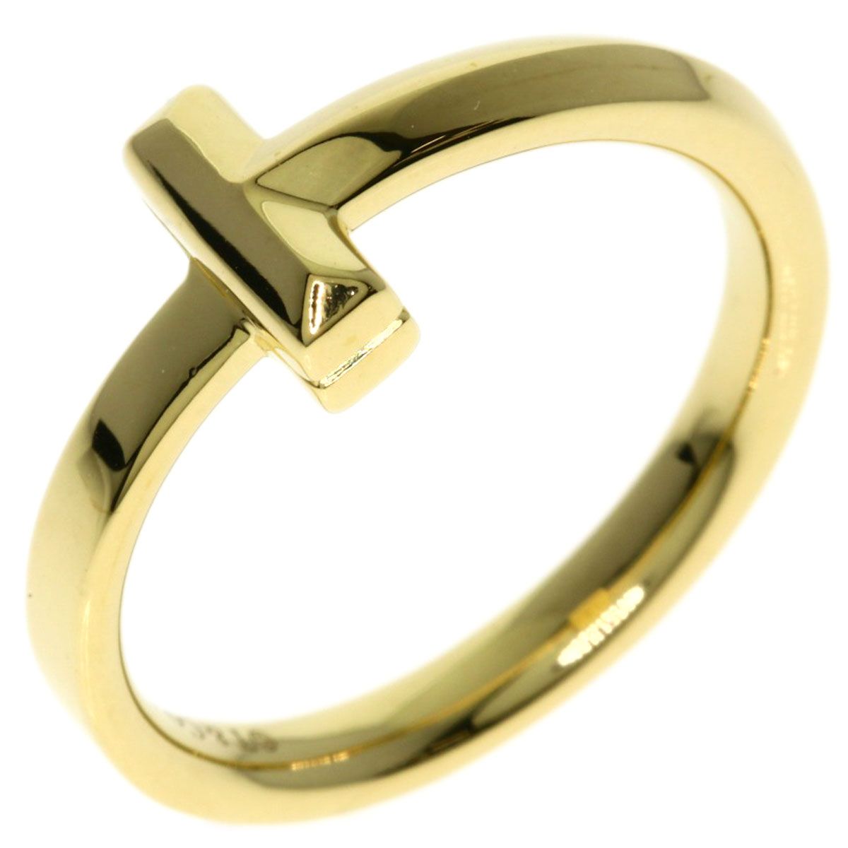Tiffany & Co T One Narrow Ring 18k Yellow Gold — view 2