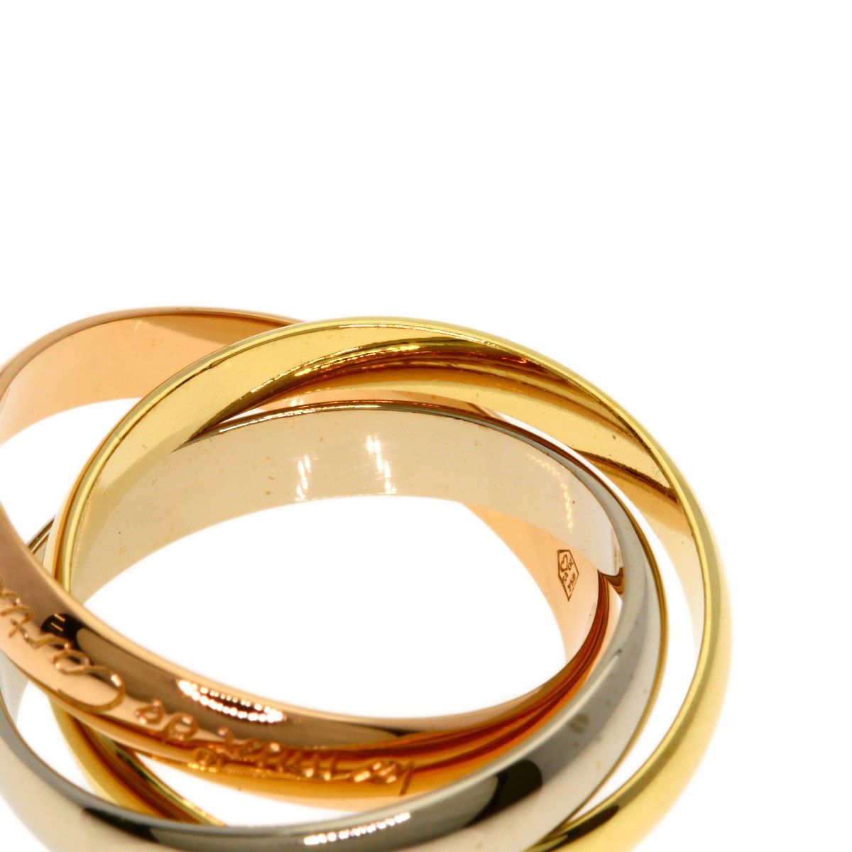 Cartier Trinity 53 Ring 18k Yellow Gold 18k Pink White — view 5