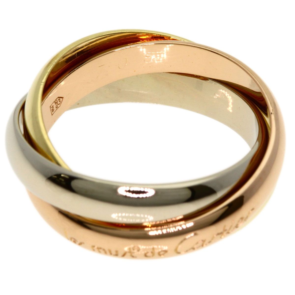 Cartier Trinity 53 Ring 18k Yellow Gold 18k Pink White — view 3