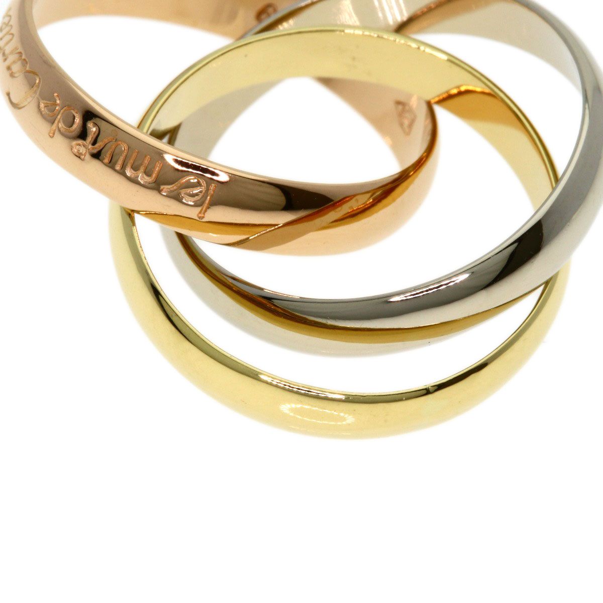 Cartier Trinity 49 Ring 18k Yellow Gold 18k Pink White — view 6