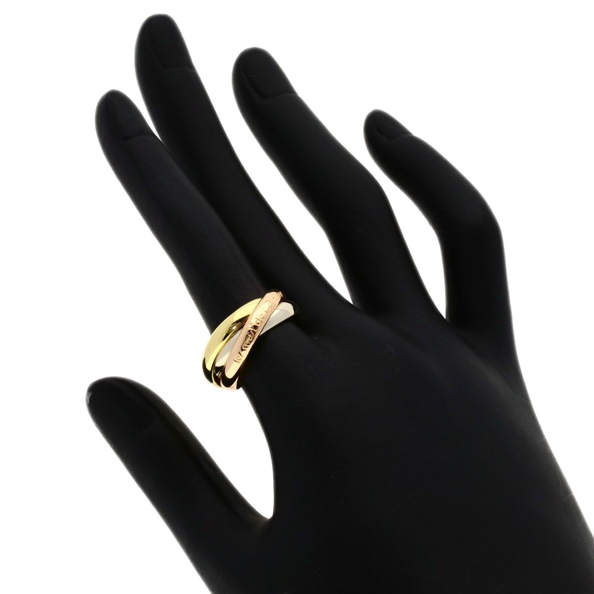 Cartier Trinity 53 Ring 18k Yellow Gold 18k Pink White — view 4