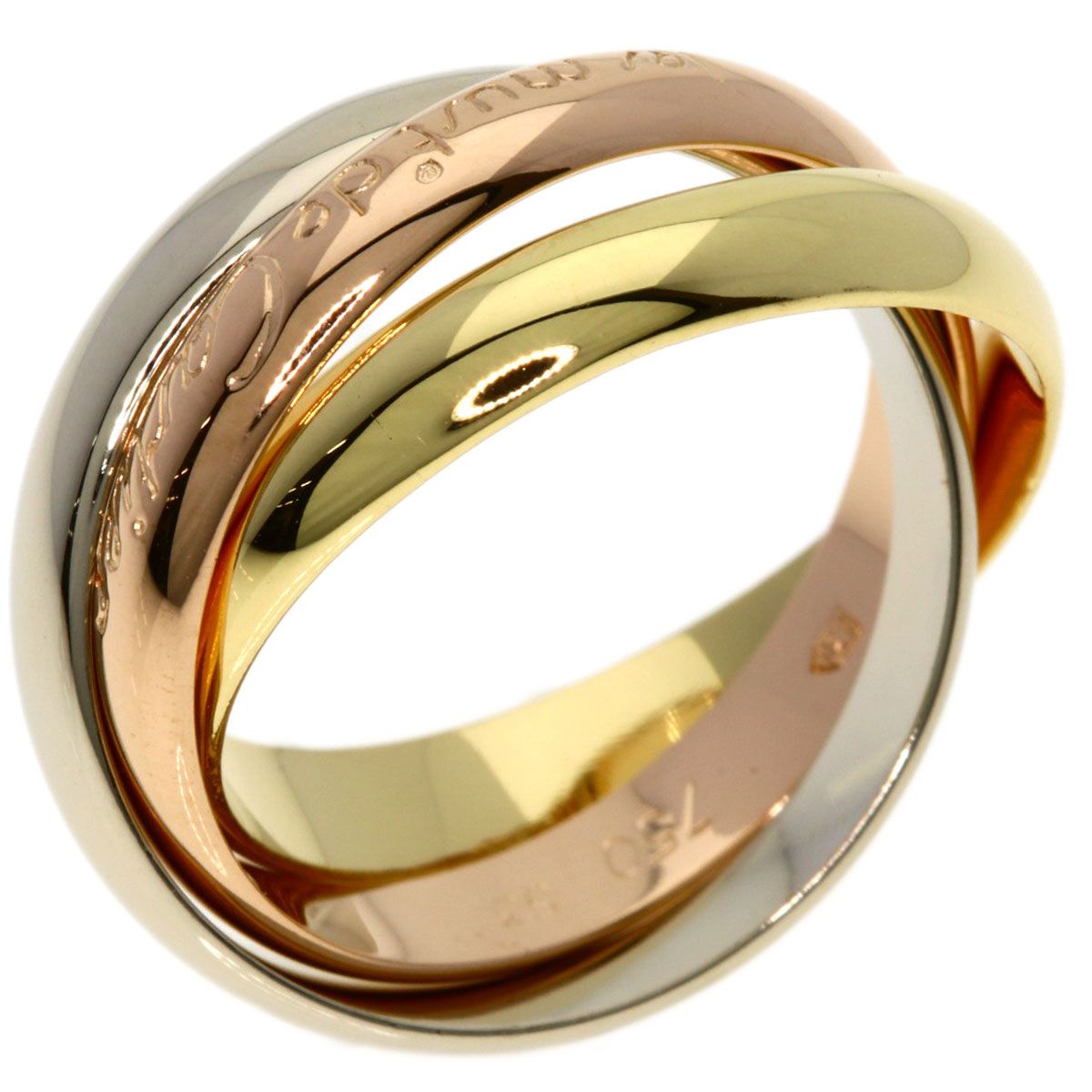 Cartier Trinity 53 Ring 18k Yellow Gold 18k Pink White — view 2