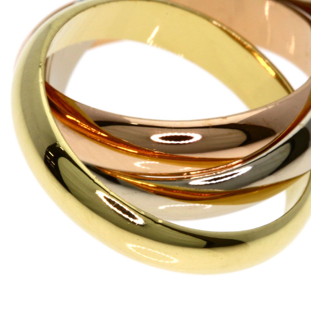 Cartier Trinity 49 Ring 18k Yellow Gold 18k Pink White — view 6