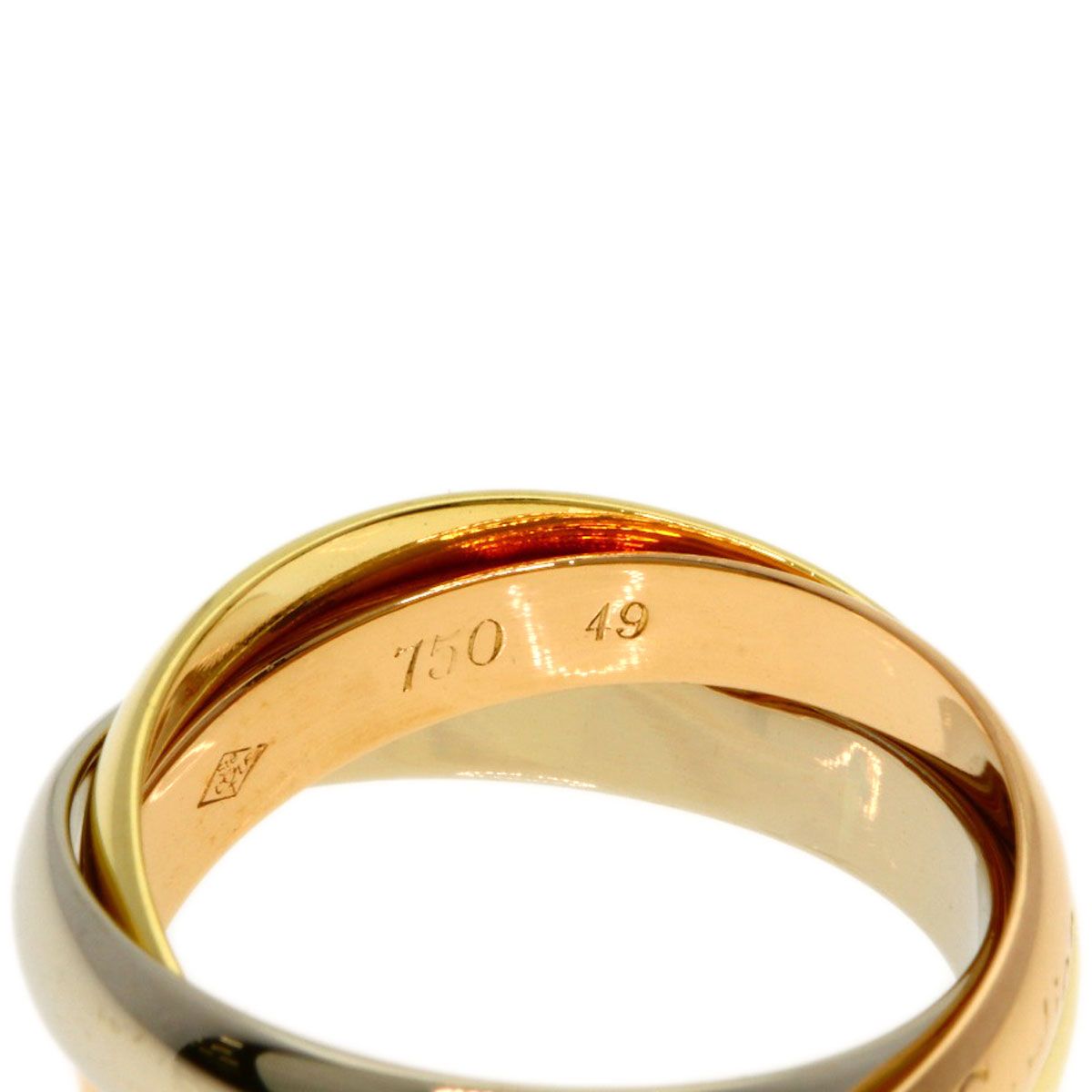 Cartier Trinity 49 Ring 18k Yellow Gold 18k Pink White — view 4