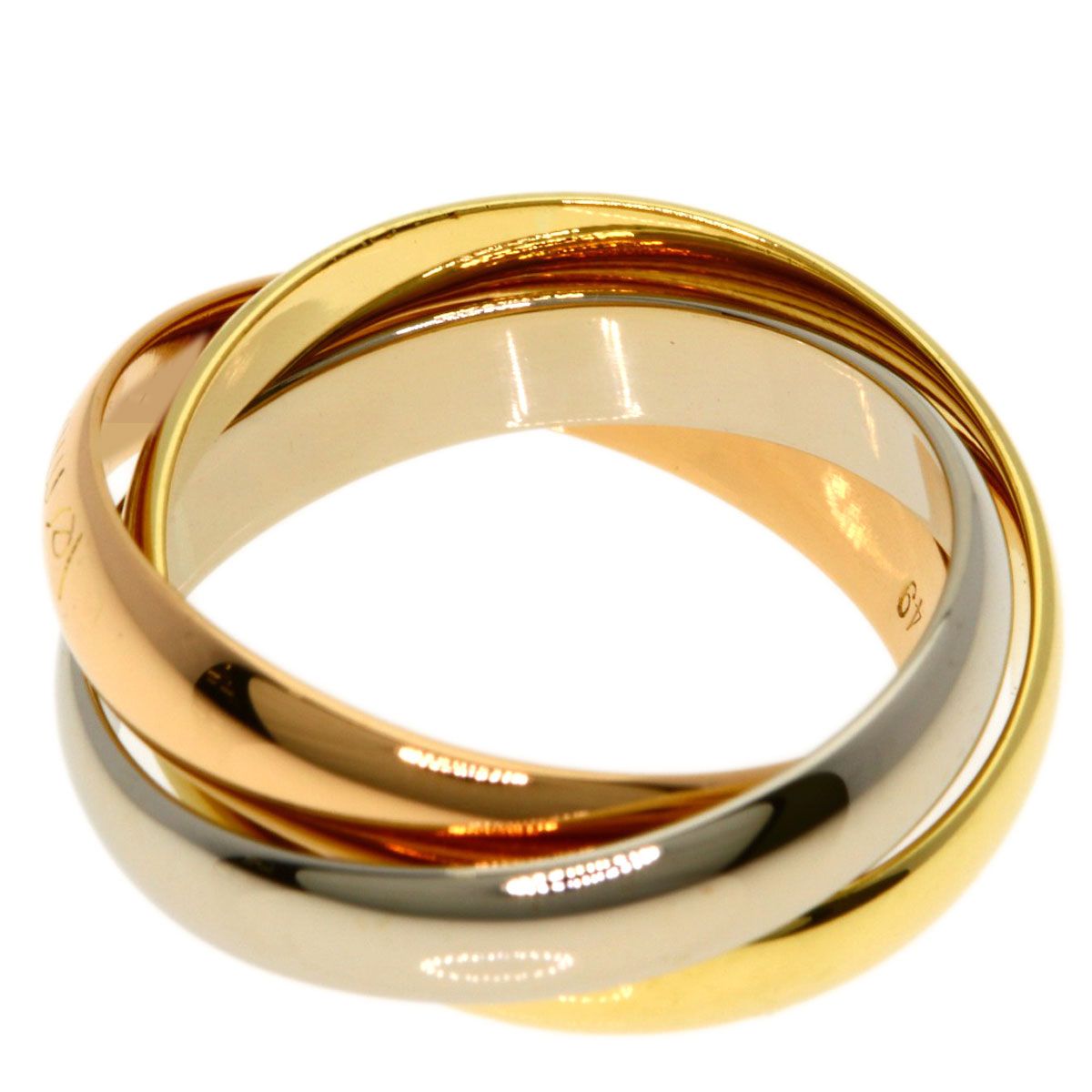 Cartier Trinity 49 Ring 18k Yellow Gold 18k Pink White — view 7