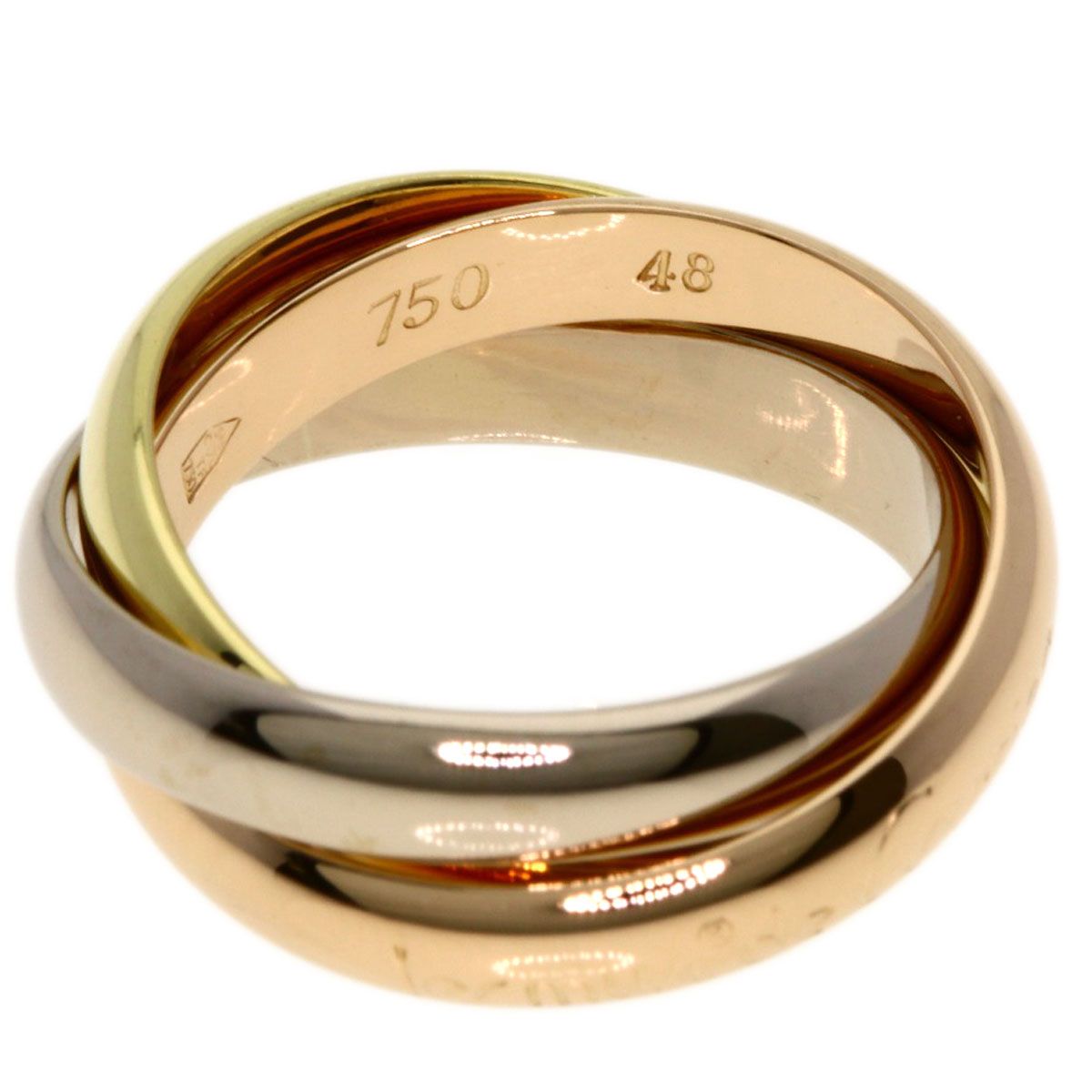 Cartier Trinity 48 Ring 18k Yellow Gold 18k Pink White — view 3