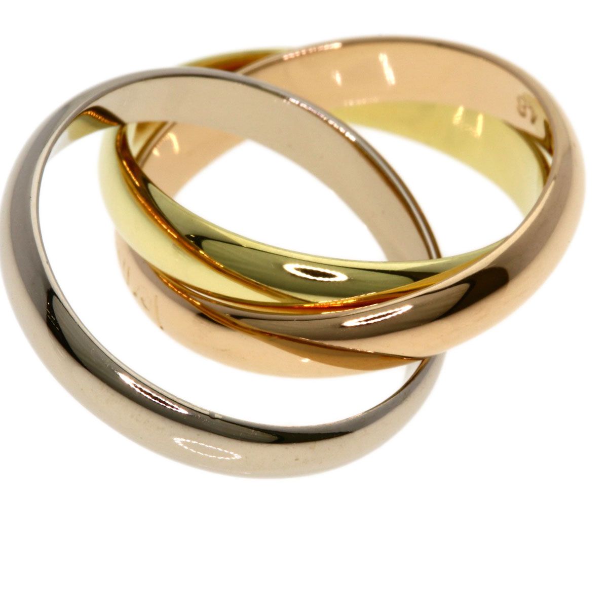 Cartier Trinity 48 Ring 18k Yellow Gold 18k Pink White — view 6
