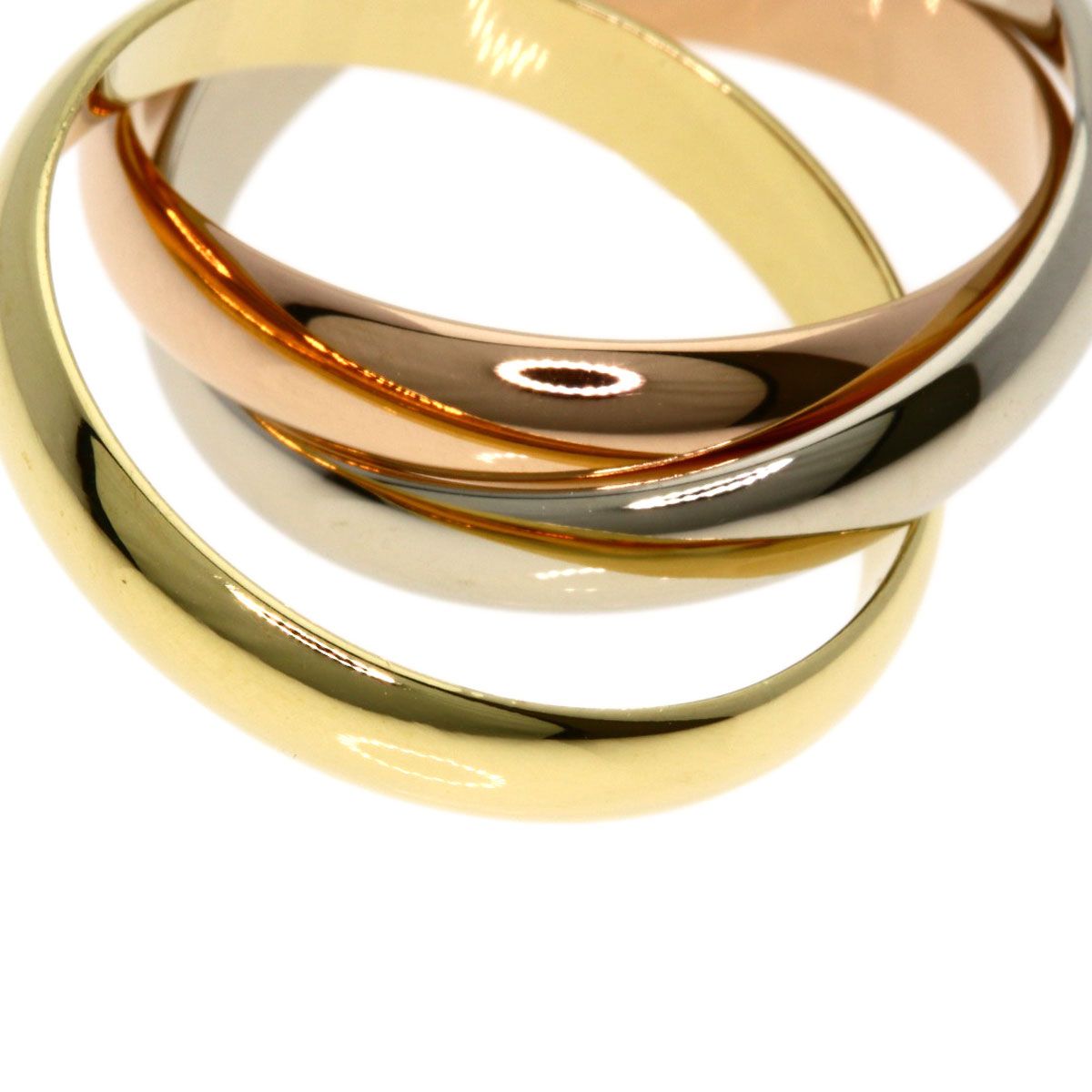 Cartier Trinity 53 Ring 18k Yellow Gold 18k Pink White — view 6