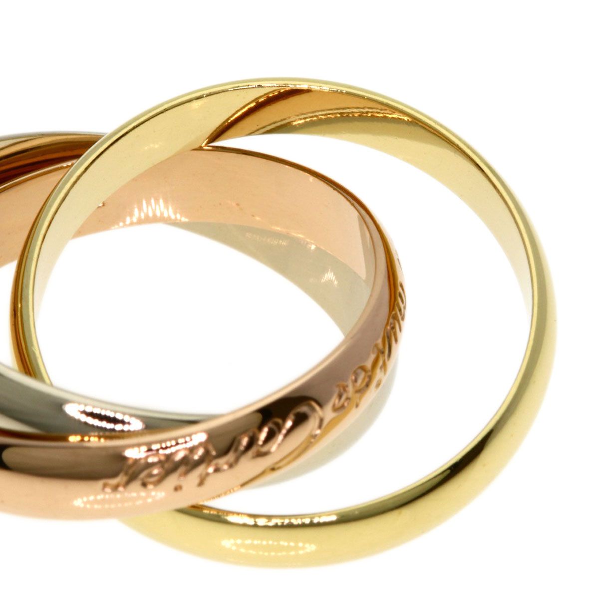 Cartier Trinity 53 Ring 18k Yellow Gold 18k Pink White — view 7