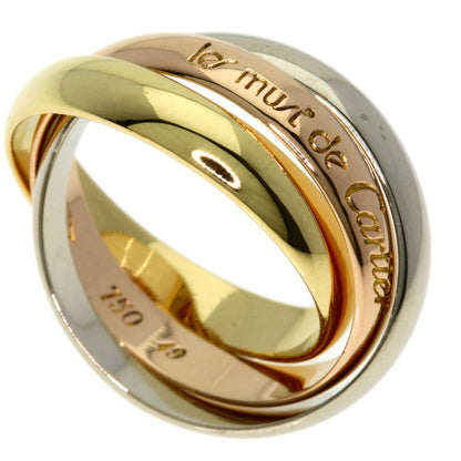 Cartier Trinity 49 Ring 18k Yellow Gold 18k Pink White