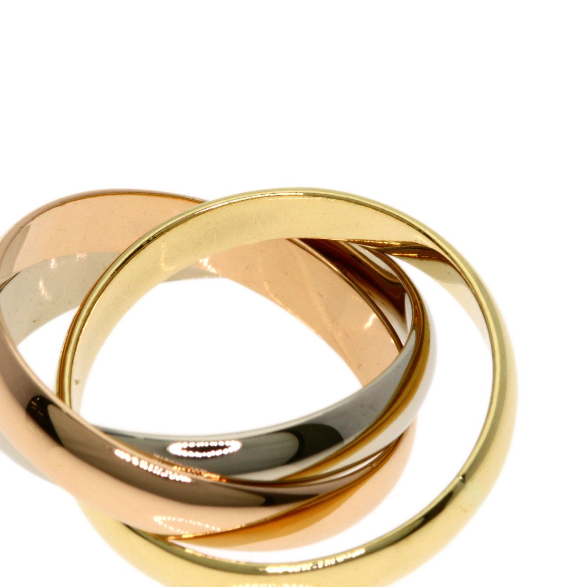 Cartier Trinity 49 Ring 18k Yellow Gold 18k Pink White — view 7