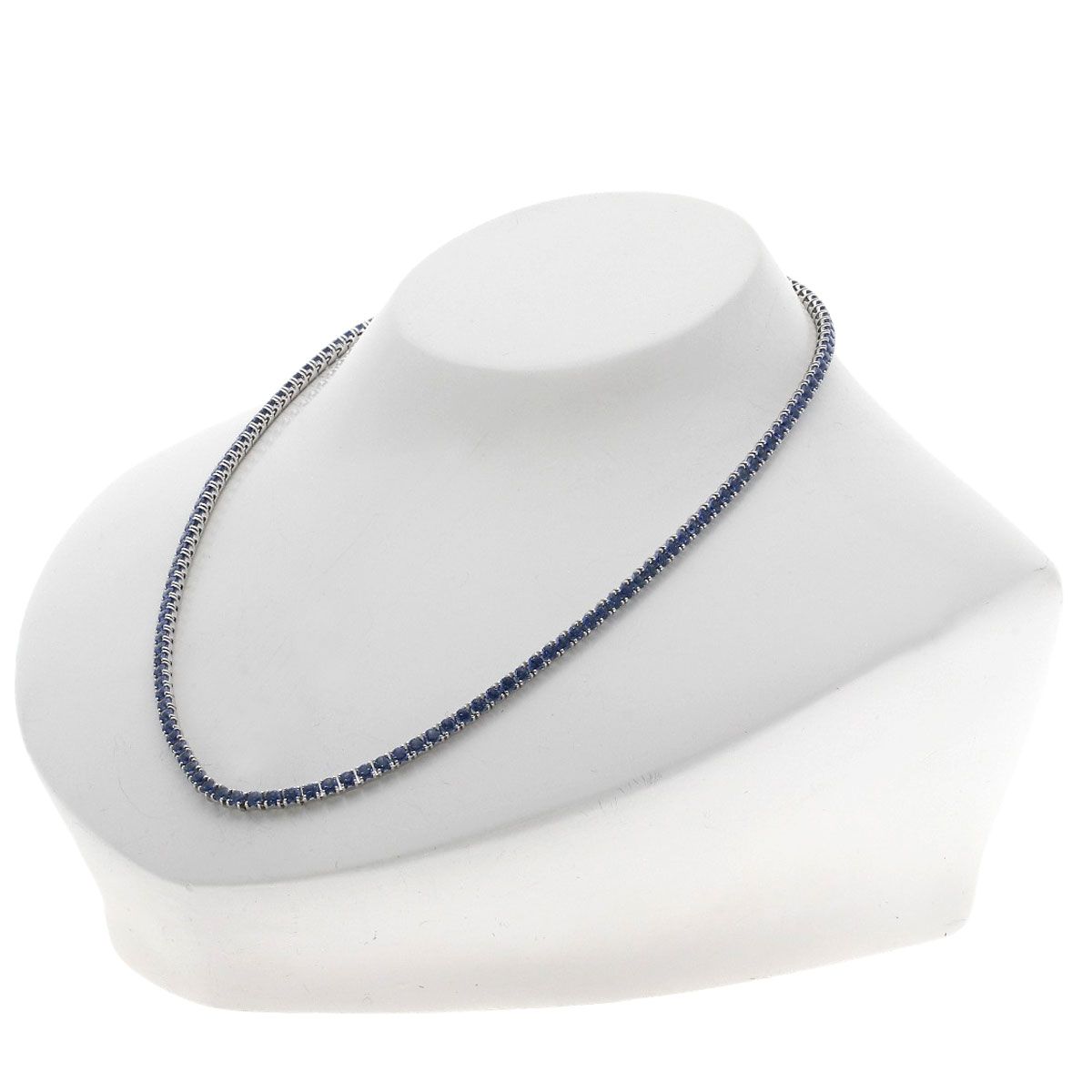 Cartier Essential Line Sapphire Necklace 18k White Gold — view 6