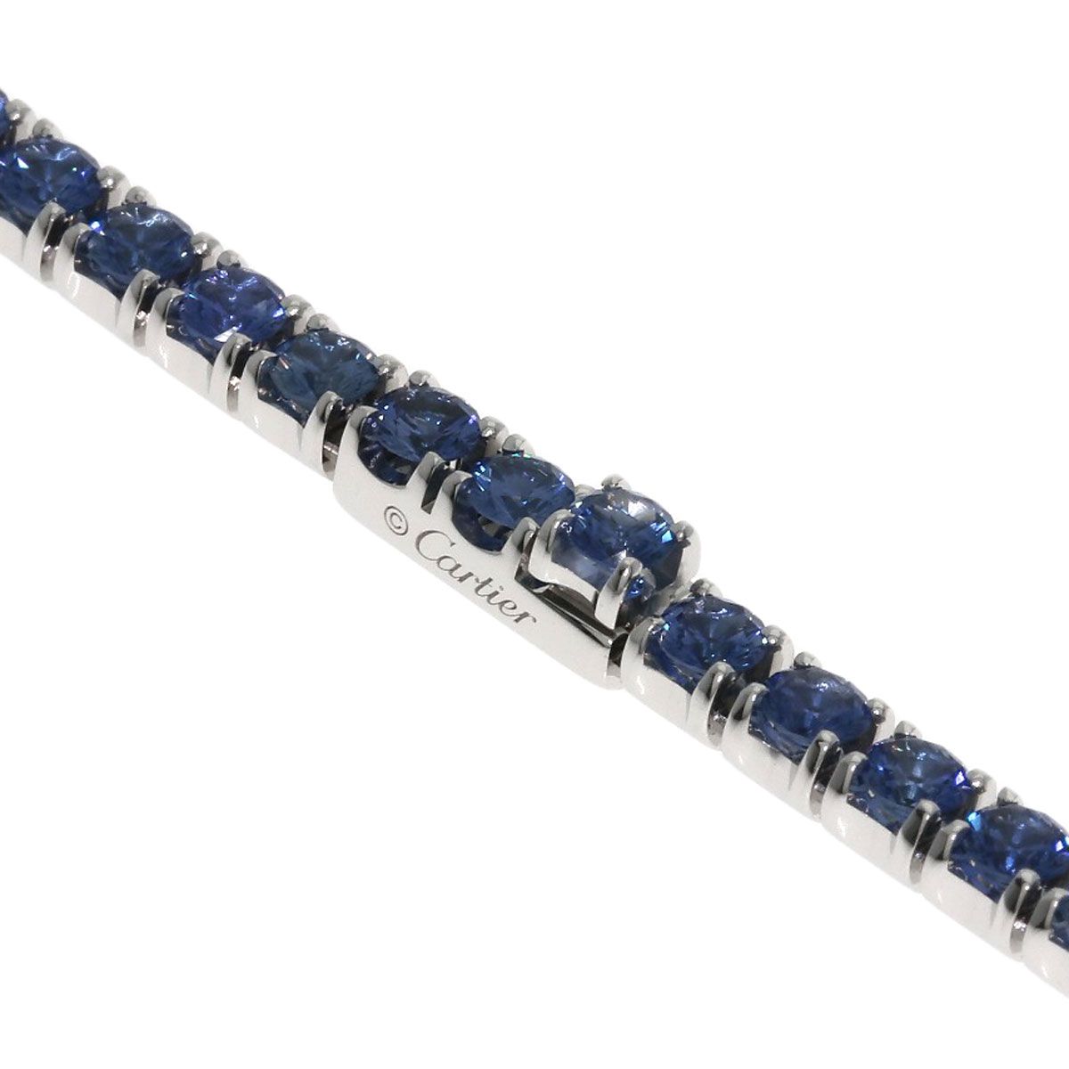 Cartier Essential Line Sapphire Necklace 18k White Gold — view 4