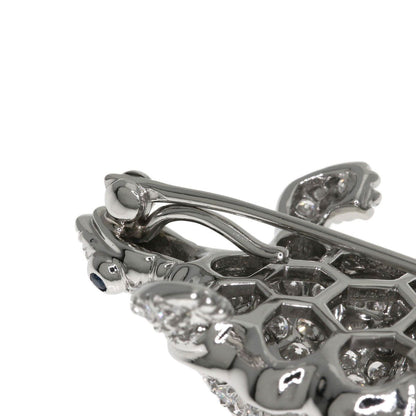 Tiffany & Co Turtle Camo Thief Diamond Saffiano Brooch — view 7