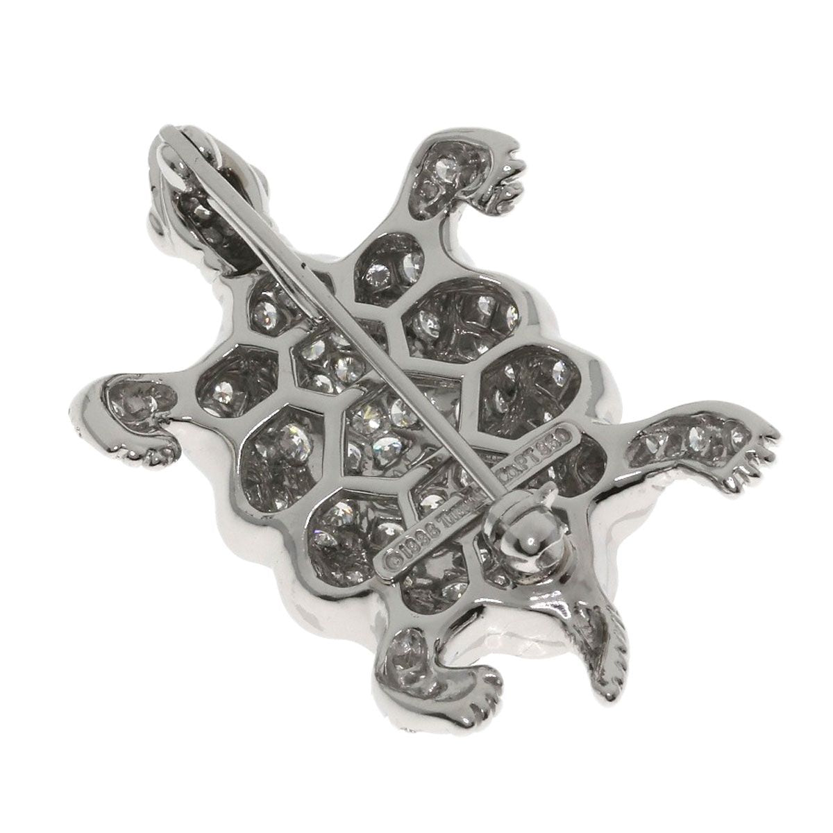 Tiffany & Co Turtle Camo Thief Diamond Saffiano Brooch — view 2