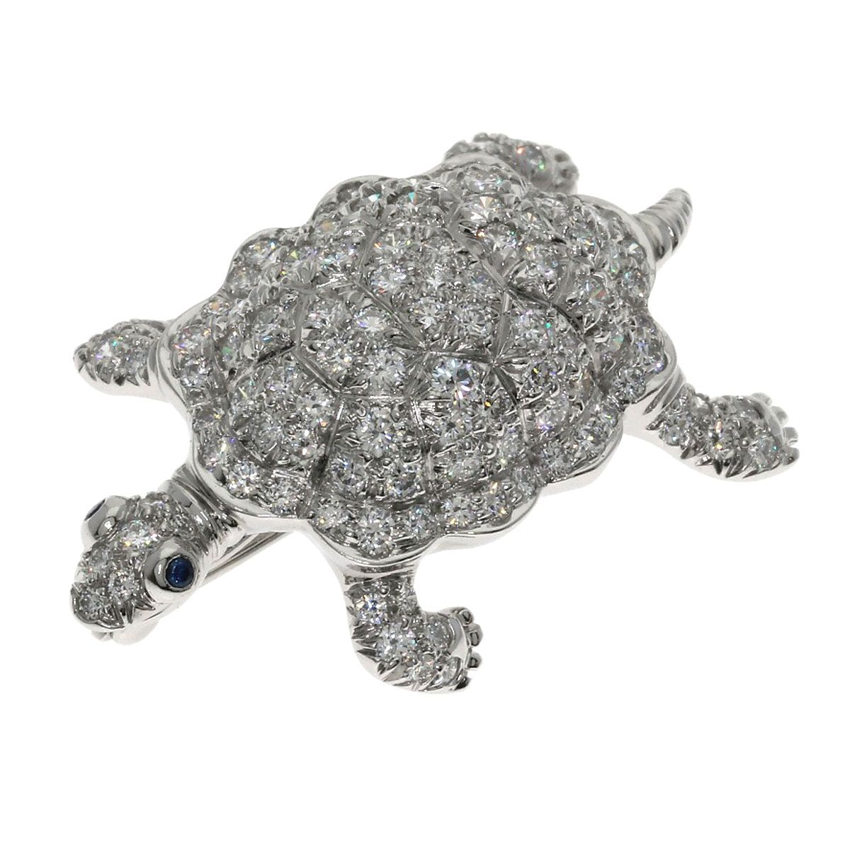 Tiffany & Co Turtle Camo Thief Diamond Saffiano Brooch