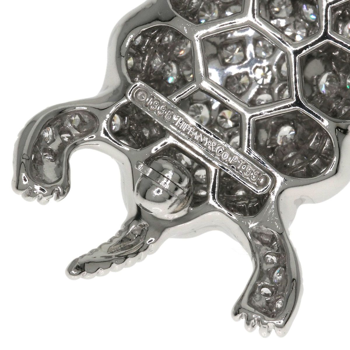 Tiffany & Co Turtle Camo Thief Diamond Saffiano Brooch — view 4