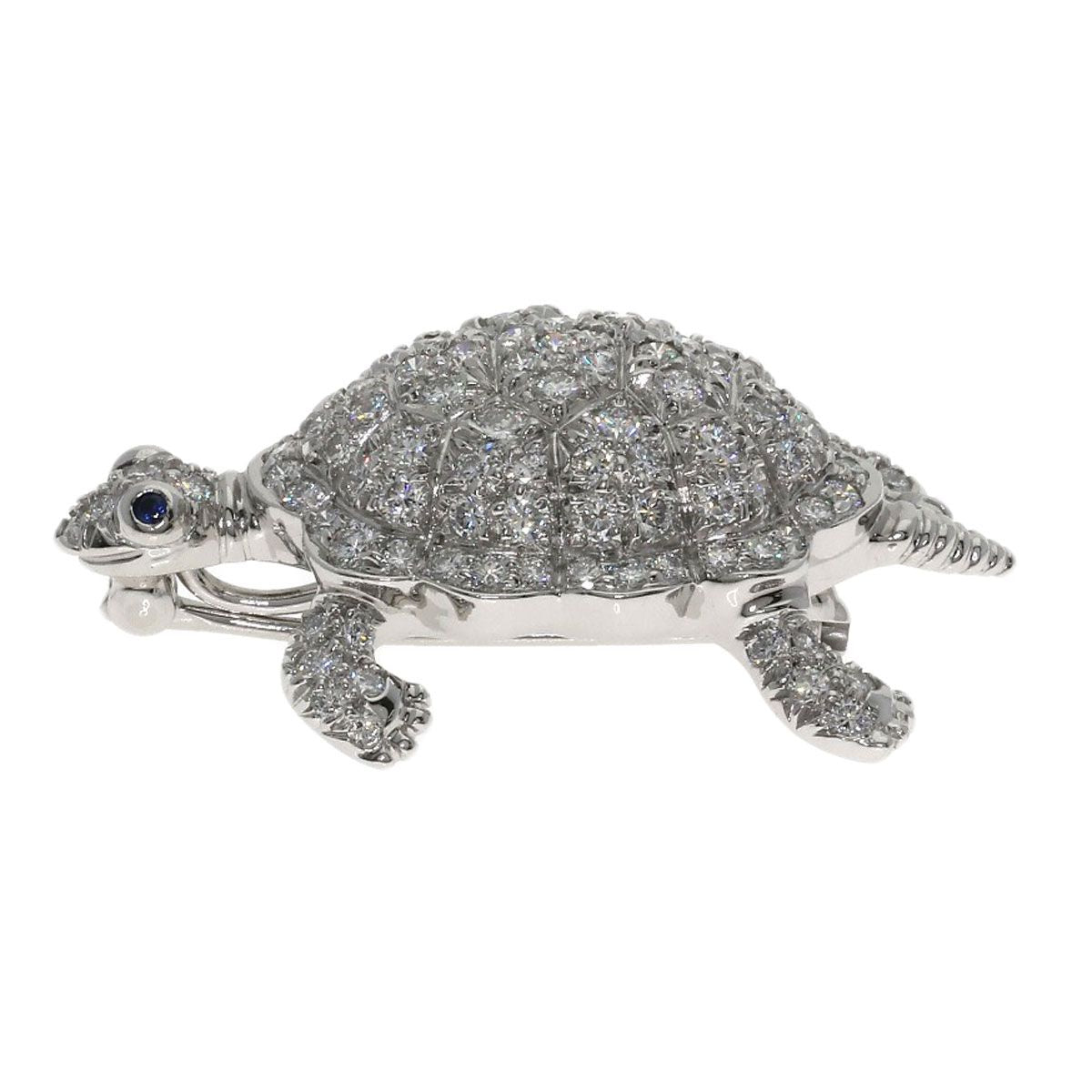 Tiffany & Co Turtle Camo Thief Diamond Saffiano Brooch — view 3