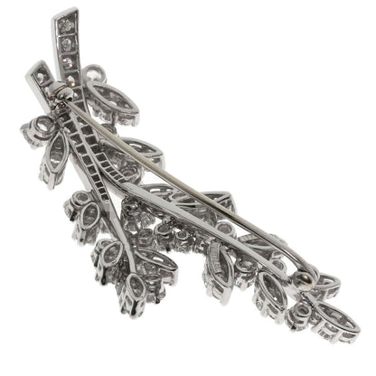 Tiffany & Co Leaf Motif Diamond Brooch PT — view 2