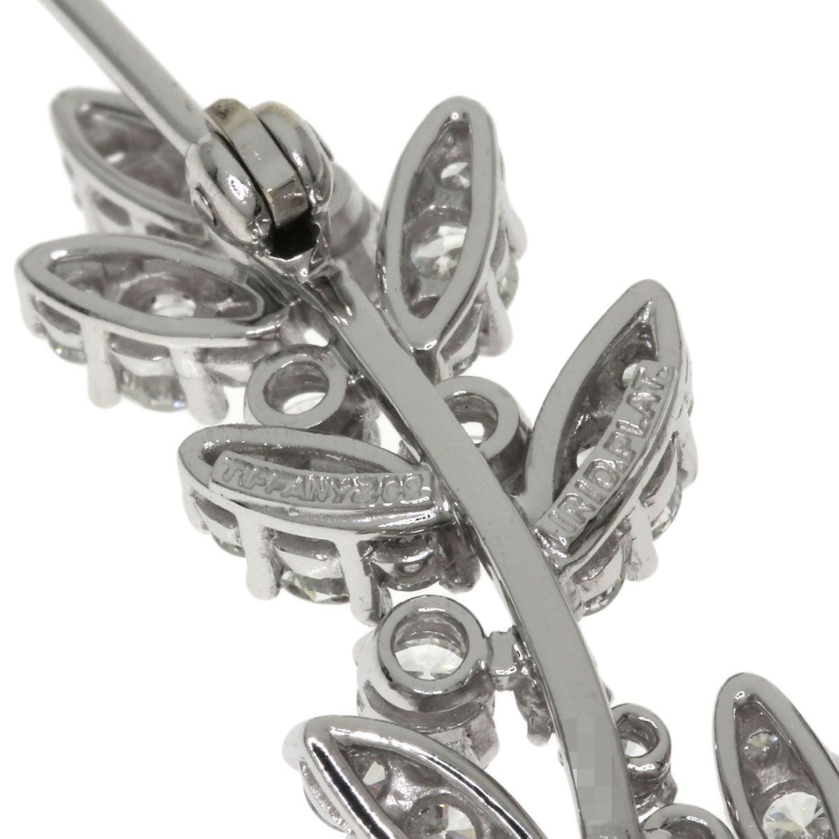 Tiffany & Co Leaf Motif Diamond Brooch PT — view 4