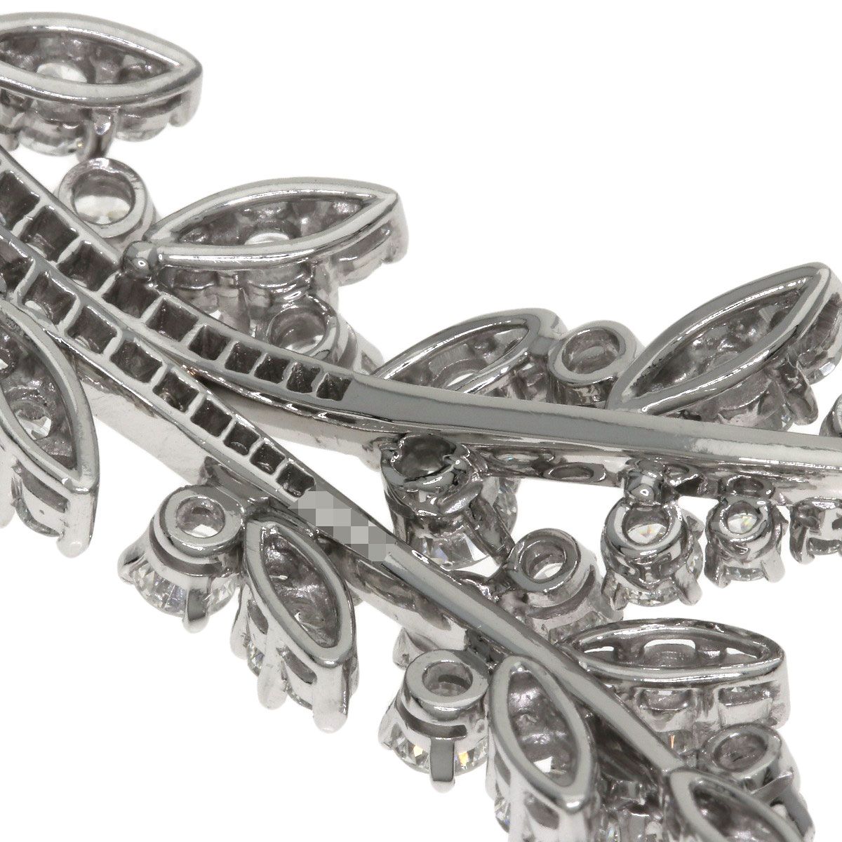 Tiffany & Co Leaf Motif Diamond Brooch PT — view 5