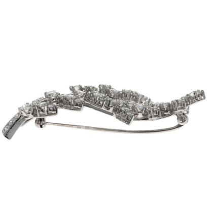 Tiffany & Co Leaf Motif Diamond Brooch PT — view 3