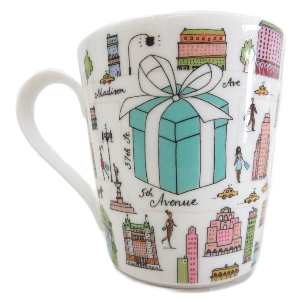 Tiffany & Co Avenue Cup Set Pair Cup Tea Cup Coffee Cup Mug Set of 2 White — view 2