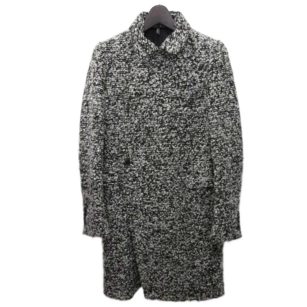 Dior Homme Collection Piece Mixed Tweed Cles Wrap Coat Star Long Length Mohair — view 2