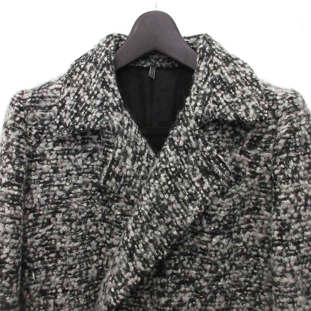 Dior Homme Collection Piece Mixed Tweed Cles Wrap Coat Star Long Length Mohair — view 4