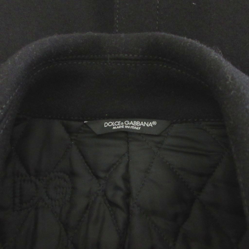 Dolce & Gabbana Wool Riders Jacket Double Logo Zip 46 Black — view 8
