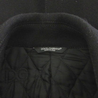 Dolce & Gabbana Wool Riders Jacket Double Logo Zip 46 Black — view 8