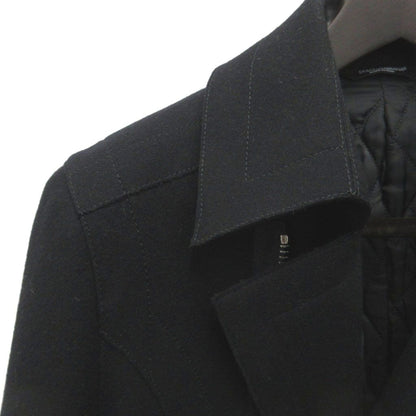 Dolce & Gabbana Wool Riders Jacket Double Logo Zip 46 Black — view 5