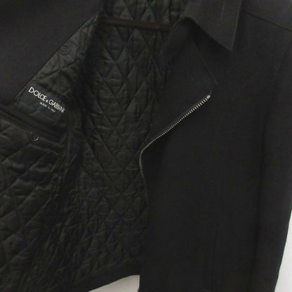 Dolce & Gabbana Wool Riders Jacket Double Logo Zip 46 Black — view 6