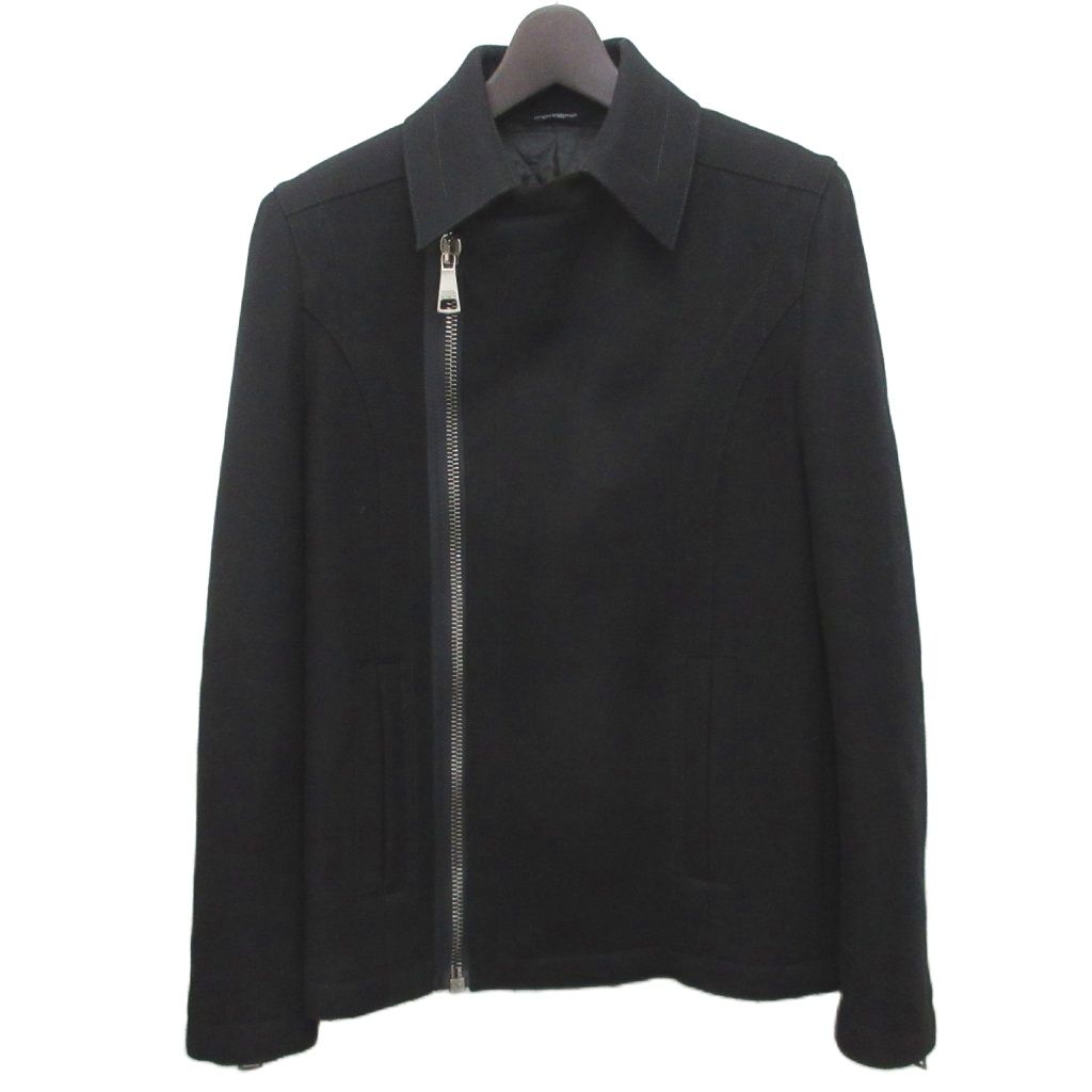 Dolce & Gabbana Wool Riders Jacket Double Logo Zip 46 Black — view 2