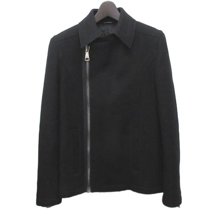 Dolce & Gabbana Wool Riders Jacket Double Logo Zip 46 Black — view 2