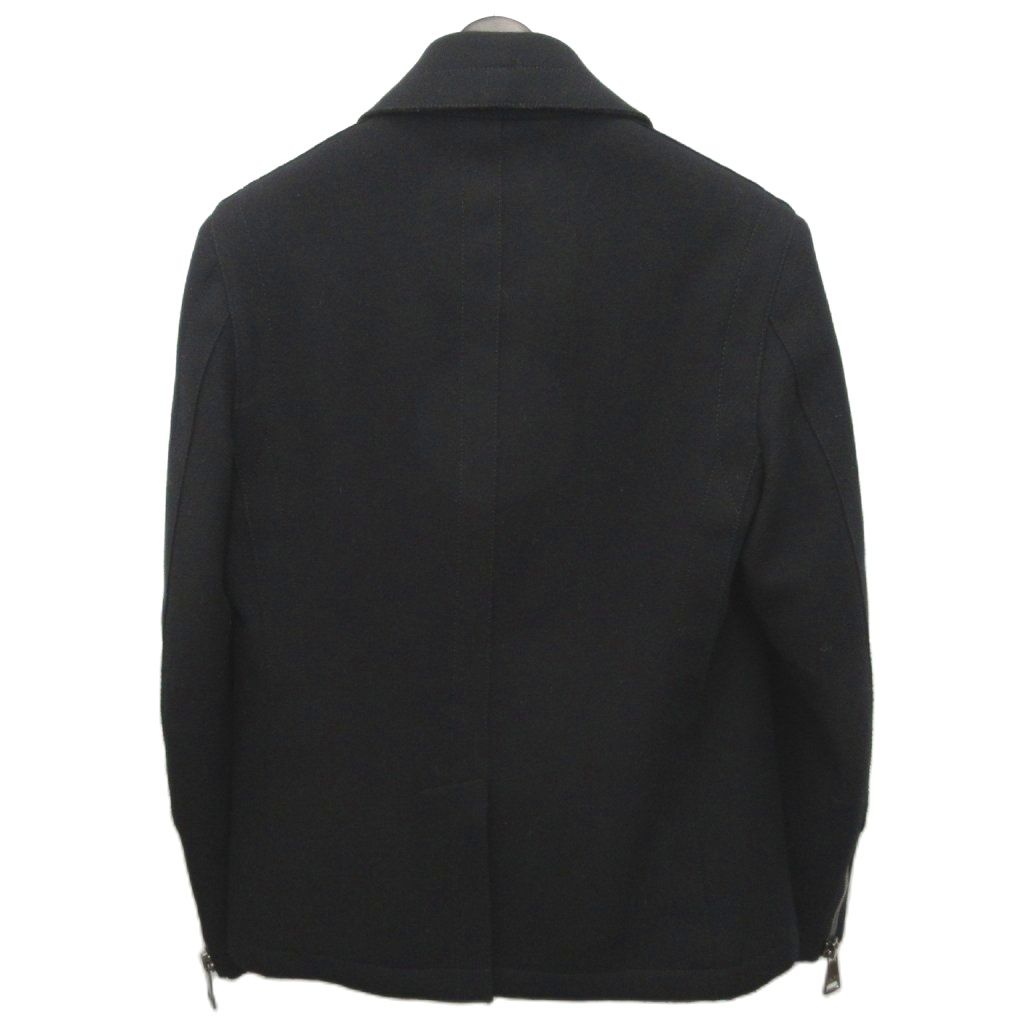 Dolce & Gabbana Wool Riders Jacket Double Logo Zip 46 Black — view 3