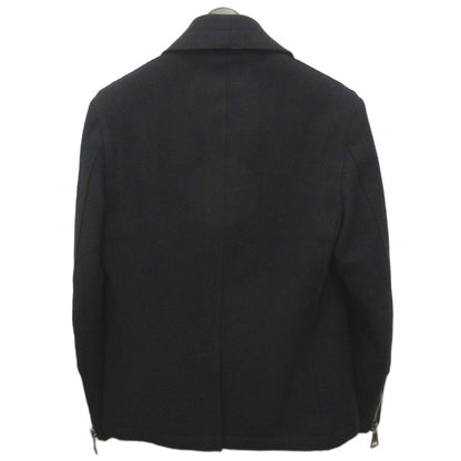 Dolce & Gabbana Wool Riders Jacket Double Logo Zip 46 Black — view 3