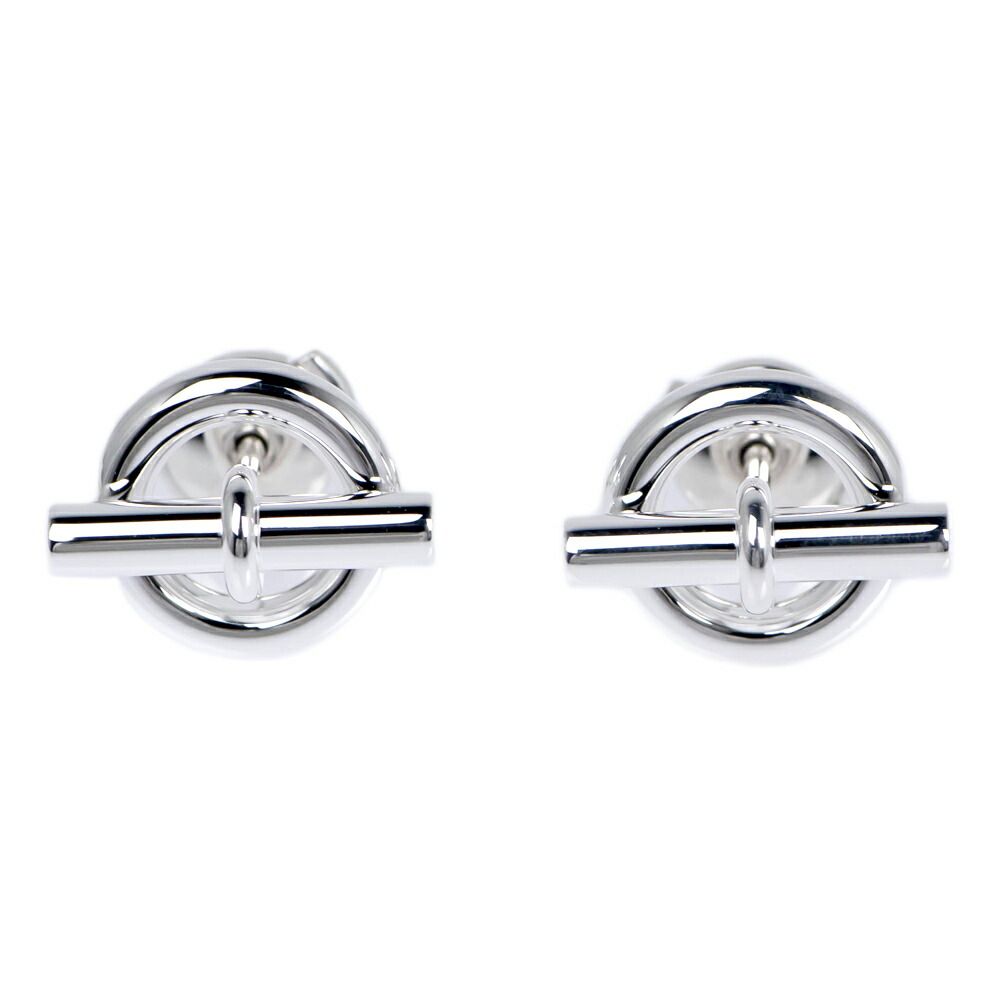 Hermes Earrings Mini Chaine D'ancre Silver