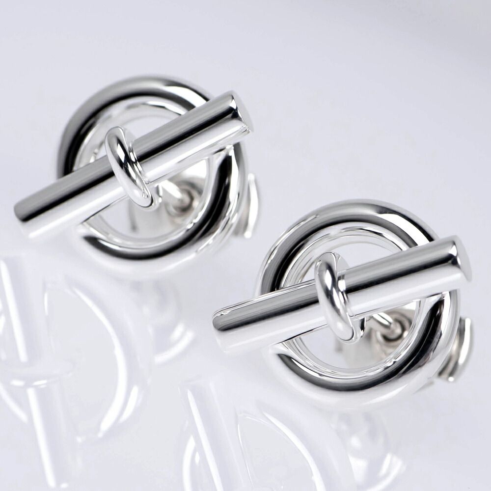 Hermes Earrings Mini Chaine D'ancre Silver — view 3