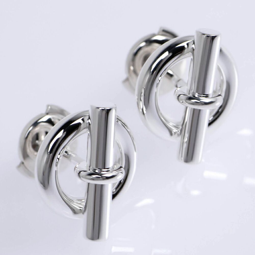 Hermes Earrings Mini Chaine D'ancre Silver — view 2